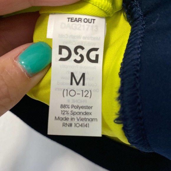 3 for $20 DSG Sports Bra Racer Back Navy Purple Green Girls Size Medium 10-12 - Picture 6 of 11